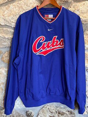 Chicago Cubs Baseball Men's Nike Pullover Windbreaker sz L